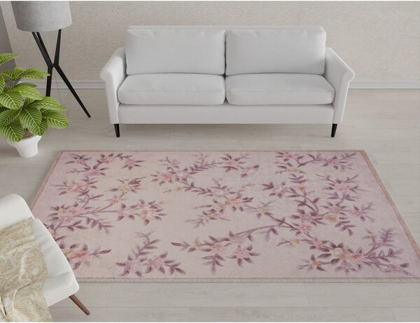 Světle růžový pratelný koberec 150x80 cm - Vitaus
