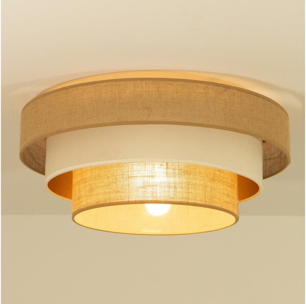 Stropní svítidlo WENTA 1xE27/60W/230V pr. 50 cm juta/béžová