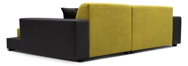 Rohová sedací souprava Madison (světle šedá + černá) (L)