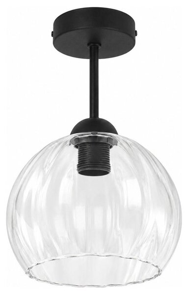 BRILAGI - LED Přisazený lustr RETRO GLASS 1xE27/60W/230V pr. 25 cm černá/čirá