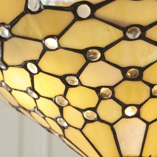 Endon 111884 - Lustr na řetězu Tiffany PEARL 3xE27/10W/230V pr. 37 cm