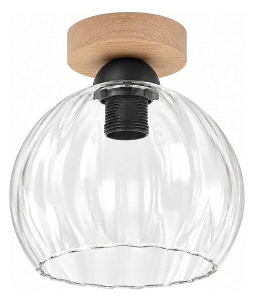 BRILAGI - LED Stropní svítidlo RETRO GLASS 1xE27/60W/230V pr. 25 cm dub/čirá