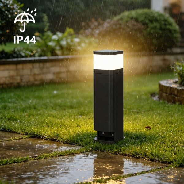BRILAGI - Venkovní lampa se 2 zásuvkami SCHUKO PILLAR 1xG9/11W/230V IP44 černá