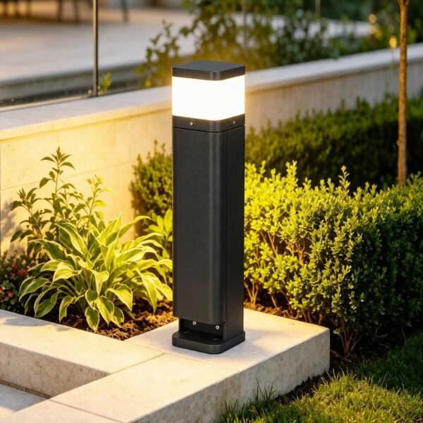 BRILAGI - Venkovní lampa se 2 zásuvkami SCHUKO PILLAR 1xG9/11W/230V IP44 černá