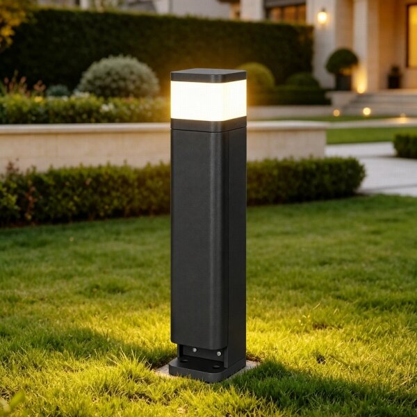 BRILAGI - Venkovní lampa se 2 zásuvkami SCHUKO PILLAR 1xG9/11W/230V IP44 černá