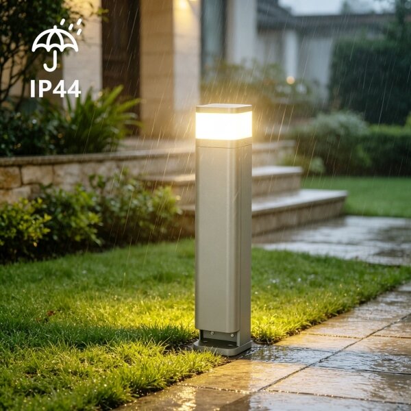 BRILAGI - Venkovní lampa se 2 zásuvkami SCHUKO PILLAR 1xG9/11W/230V IP44 šedá