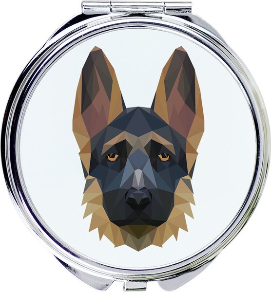 Německá ovčák I - Zrcadlo s fotografií a geometrickým potiskem od značky Art-Dog