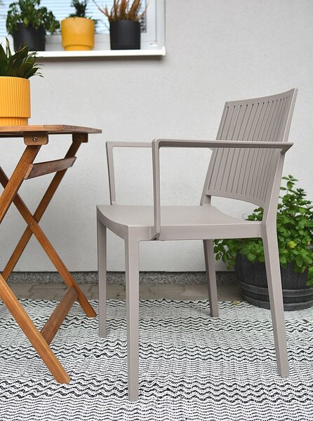 Plastové křeslo s područkami HELSINKY (různé barvy) velbloudí hnědá