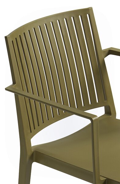 Plastové křeslo s područkami HELSINKY (různé barvy) velbloudí hnědá