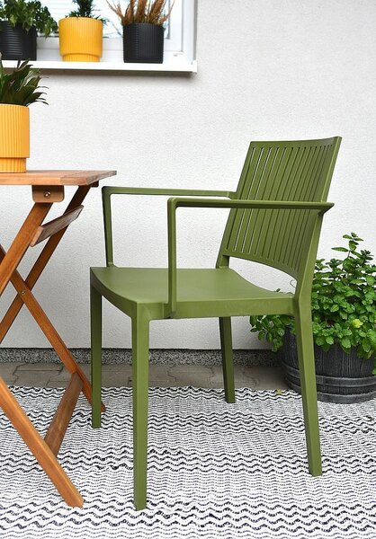 Plastové křeslo s područkami HELSINKY (různé barvy) velbloudí hnědá
