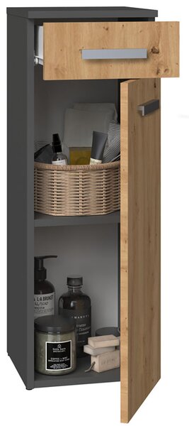 Koupelnová skříňka NEL V DS antracit/dub artisan