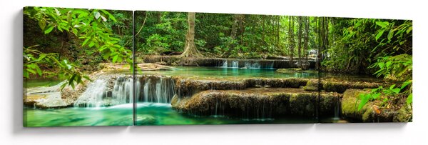 Obraz - Vodopád Erawan v Kanchanaburi, Thajsko (170x50 cm)