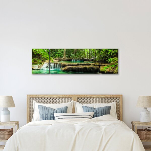 Obraz - Vodopád Erawan v Kanchanaburi, Thajsko (170x50 cm)