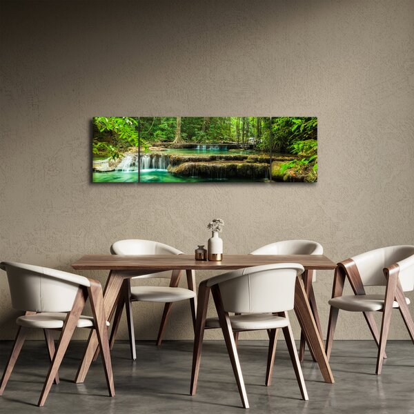 Obraz - Vodopád Erawan v Kanchanaburi, Thajsko (170x50 cm)