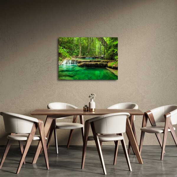 Obraz - Vodopád Erawan v Kanchanaburi, Thajsko (70x50 cm)
