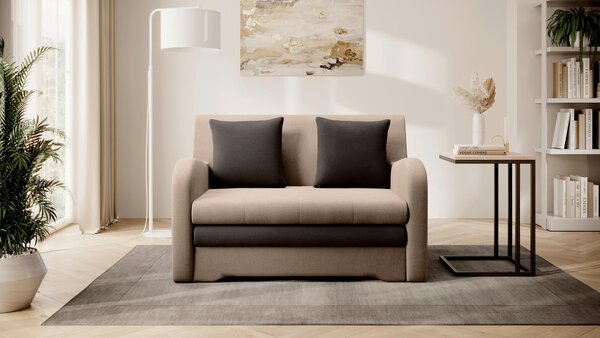ROZKLÁDACÍ POHOVKA, textil, tmavě hnědá, béžová MID.YOU - Rozkládací pohovky, Online Only