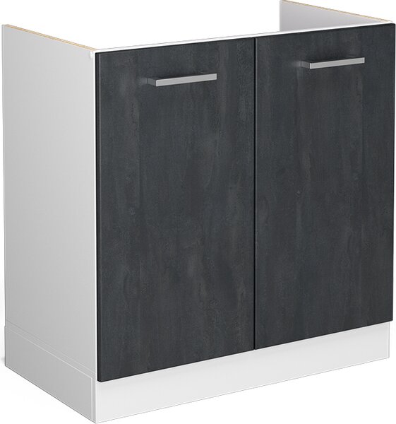 Skříňka pod dřez Vicco R-Line Černý beton 80 cm bez pracovní desky, Model 47622