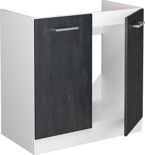 Skříňka pod dřez Vicco R-Line Černý beton 80 cm bez pracovní desky, Model 47622