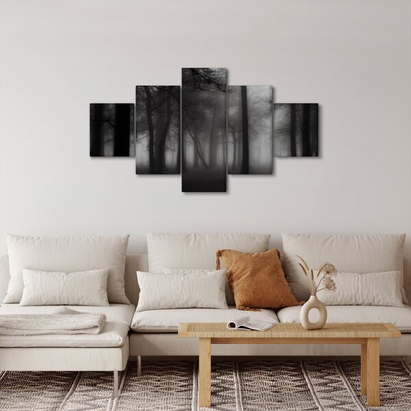 Obraz - Les v mlze (125x70 cm)