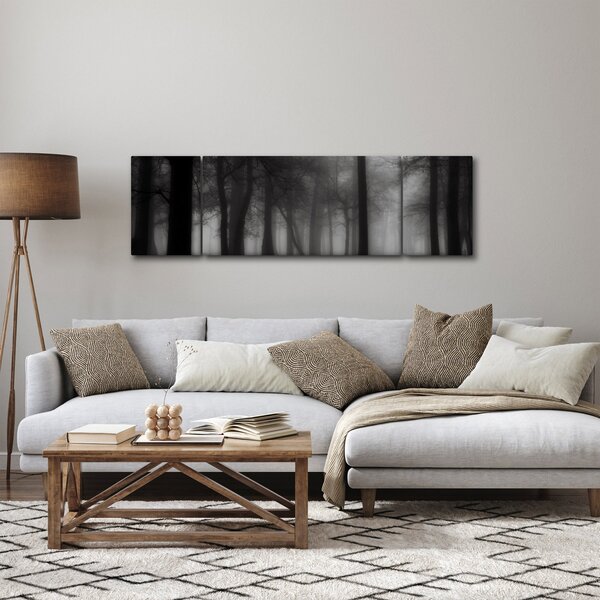Obraz - Les v mlze (170x50 cm)