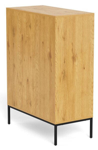 KOMODA, divoký dub, 80/110/40 cm MID.YOU - Komody na nožičkách, Online Only