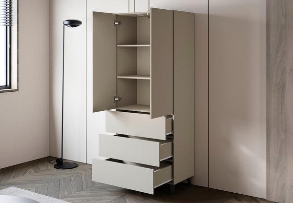 VYSOKÁ KOMODA, kašmírová, 70/170/39 cm P & B - Vysoké komody, Online Only