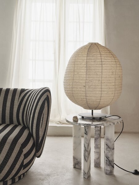 Stojací lampa Kurbis Black / Natural Ø 60 cm