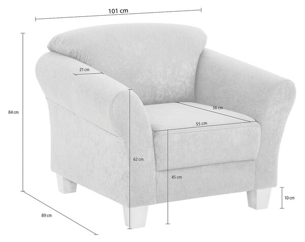 KŘESLO, textil, krémová Sit & More - Online Only křesla & taburety, Online Only