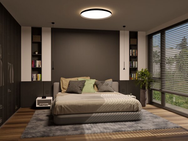 Led2 Stropní LED svítidlo MOON ø 60 cm Barva: Černá, Stmívání, řízení: TRIAC