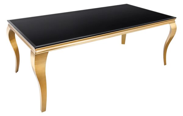 Massive home | Jídelní stůl MODERN BAROCCO GOLD 180cm černý