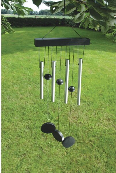 Závěsná zvonkohra ve stříbrné barvě Esschert Design, 58 cm