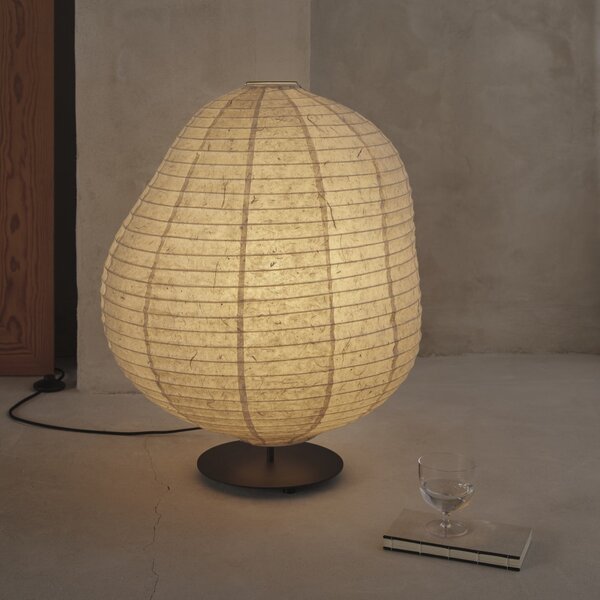 Stojací lampa Kurbis Black / Natural Ø 60 cm