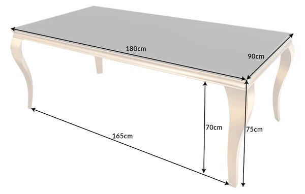 Massive home | Jídelní stůl MODERN BAROCCO GOLD 180cm černý