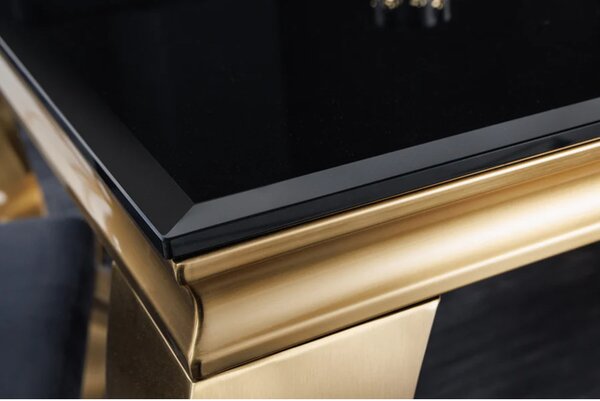 Massive home | Jídelní stůl MODERN BAROCCO GOLD 180cm černý