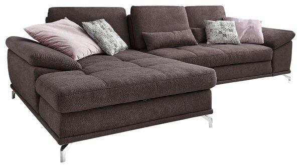 ROHOVÁ SEDAČKA, textil, tmavě hnědá Sit & More - Sedací soupravy, Online Only
