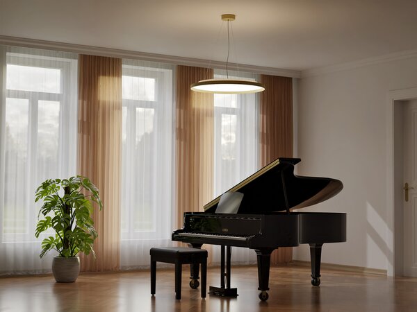 Led2 Závěsné LED svítidlo MOON P- Z, ø 60 cm Barva: Černá, Stmívání, řízení: TRIAC
