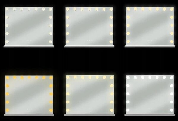 Soulima 26129 Kosmetické zrcadlo s osvětlením 15 LED, 58 x 46 cm