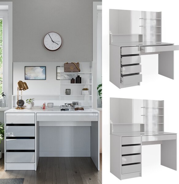 Toaletní stolek Vicco Sherry Bílá 120 cm se zrcadlem, Model 41290