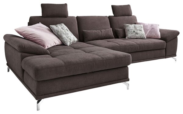 ROHOVÁ SEDAČKA, textil, tmavě hnědá Sit & More - Sedací soupravy, Online Only