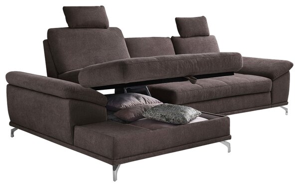 ROHOVÁ SEDAČKA, textil, tmavě hnědá Sit & More - Sedací soupravy, Online Only