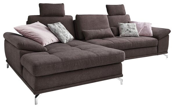ROHOVÁ SEDAČKA, textil, tmavě hnědá Sit & More - Sedací soupravy, Online Only