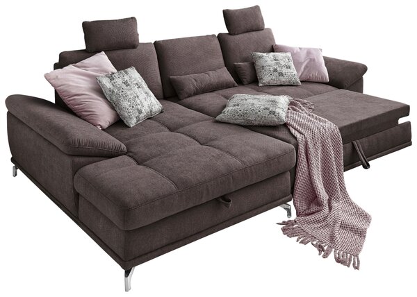 ROHOVÁ SEDAČKA, textil, tmavě hnědá Sit & More - Sedací soupravy, Online Only