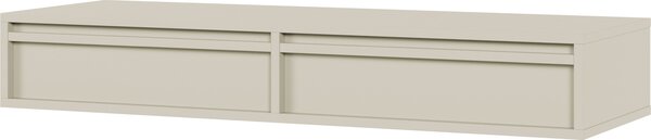 Selsey Evo - Závěsný toaletní stolek se 2 zásuvkami, šedobéžový, 110 cm