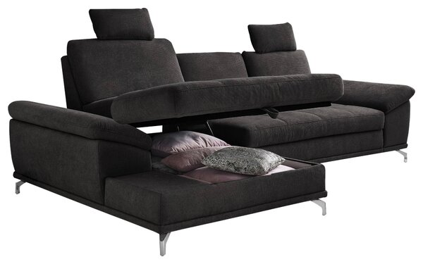 ROHOVÁ SEDAČKA, textil, černá Sit & More - Sedací soupravy, Online Only