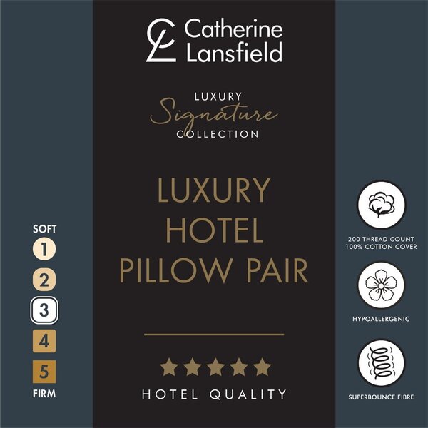 Polštář 2 ks 48x74 cm Hotel Satin Stripe – Catherine Lansfield