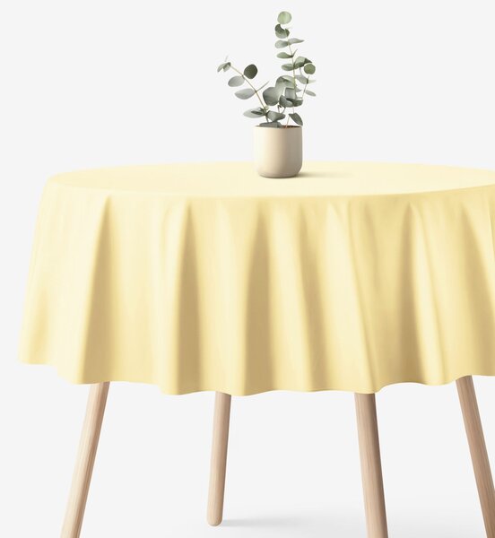 Goldea kulatý ubrus 100% bavlněné plátno - banánový Ø 120 cm