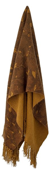 Přehoz z recyklované bavlny Ganja Brown 160 × 130 cm