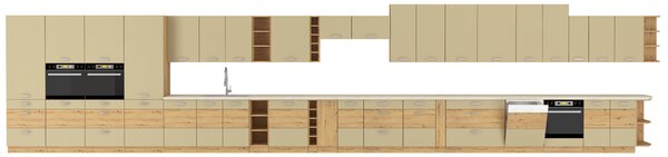 Kuchyně Arryn 260 cm (dub artisan + cappucino). Akce -7%