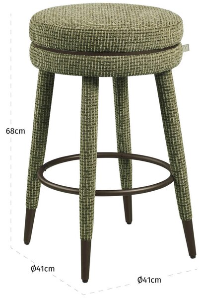 Richmond Zelená otočná barová židle Tenashar 68 cm