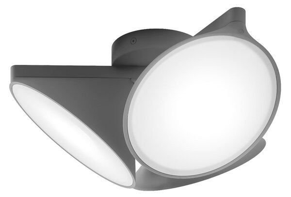 Axolight Orchid, antracitové stropní svítidlo, 3x15W LED 3000K stmívatelné, prům. 38,2cm